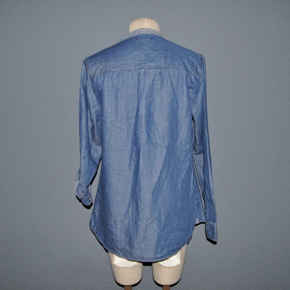 New GAP Mixed Chambray Split-Neck Tunic NWT [D1] - Picture 6 of 8